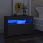 Tv-meubel met LED-verlichting 60x35x40 cm grijs