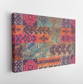 Canvas schilderij - Traditional Textile Grunge Background texture use wall tile or floor tile.  -     1455361439 - 80*60 Horizontal