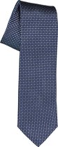 Michaelis stropdas - zijde - donker- met lichtblauw en wit dessin - Maat: One size