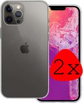 iPhone 13 Pro Hoesje Silicone Case - iPhone 13 Pro Case Transparant Siliconen Hoes - iPhone 13 Pro Hoes Cover - Transparant - 2 Stuks