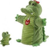 hand- en vingerpop krokodil groen 26 cm