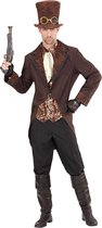 Widmann - Steampunk Kostuum - Techo Jacko Steampunk - Man - bruin - Medium - Carnavalskleding - Verkleedkleding