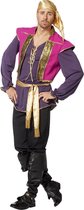Wilbers & Wilbers - Zigeuner & Zigeunerin Kostuum - Zigeuner Met Pit - Man - Paars - Maat 52 - Carnavalskleding - Verkleedkleding