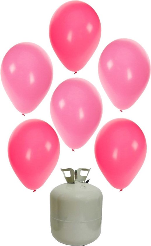 Foto: 20x helium ballonnen 27 cm roze licht roze helium tank cilinder meisje geboorte versiering babyshower