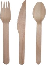 bestek Always Sunny 16 cm hout bruin 24-delig