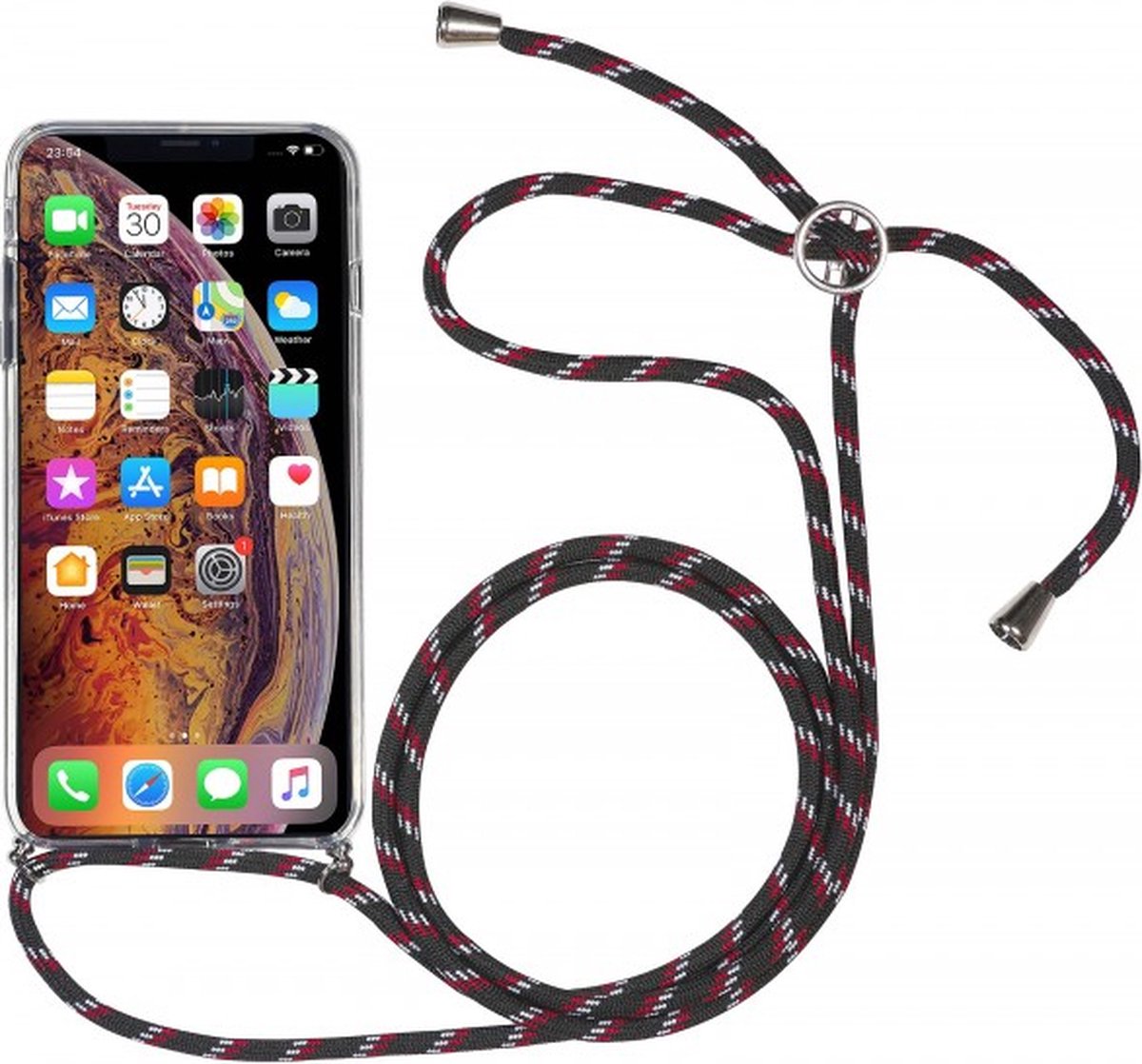 Stilgut - Telefoonhoesje iPhone XS Max - Transparant- met koord
