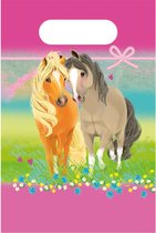 Amscan Uitdeelzakjes Pretty Pony 23,4 Cm Papier Roze 8 Stuks