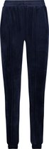 Hunkemöller Dames Nachtmode Joggingbroek Velours Pintuck  - Blauw - maat L