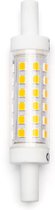 LED Lamp - Igna Trunka - R7S Fitting - 5W - Helder/Koud Wit 6500K - Oranje - Glas