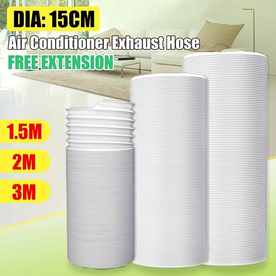 Flexibele Airco Uitlaatslang Slang Cover Wrap - Draagbare Airconditioner - Geïsoleerde Duct Vent Sleeve Mobile Airco Slang Flexibele Airco Uitlaatslang Slang Cover Wrap - Draagbare Airconditioner - Geïsoleerde Duct Vent Sleeve Mobile Airco Slang