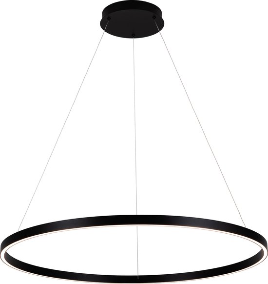 Luminaire suspendu design rond LED noir ou blanc 76W 900mm Ø éclairer haut  et bas | bol