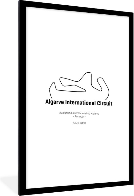 Cadre photo avec affiche - Formule 1 - Portugal - Circuit - 60x90 cm - Cadre pour affiche - Cadeau pour homme