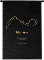 Wandkleed - Wanddoek - Formule 1 - Monaco - Circuit - 120x180 cm - Wandtapijt - Cadeau voor man