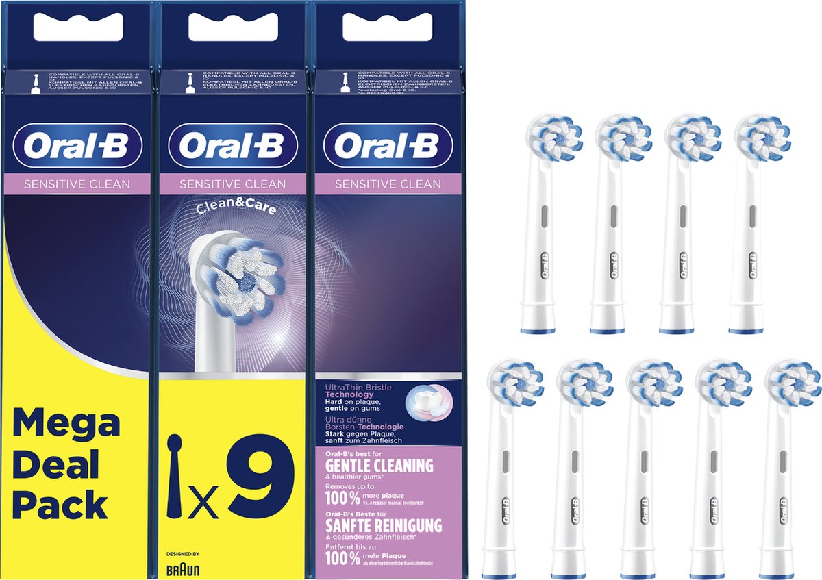 Oral-B Sensitive Clean Opzetborstel Verpakking Van 9 Stuks