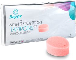 Beppy Soft+Comfort Tampons WET - 4 stuks - zonder touwtje