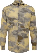 EVEREST | Overhemd met knoopsluiting en camouflageprint beige