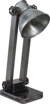 PTMD Sjors metalen tafellamp maat in cm: 15 x 19 x 48 - zilver - zilver