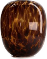 - vaas glas ø23x26cm - brown - 23x26x