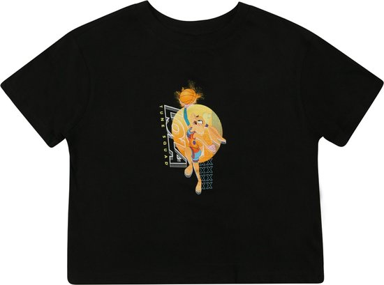 Looney Tunes Space Jam: A New Legacy Kinder Tshirt -Kids Space Jam Lola Playing Cropped Zwart