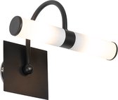 QAZQA bath - Klassieke Wandlamp voor binnen voor badkamer - 1 lichts - D 175 mm - Zwart -