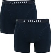 Kultivate basic 2P boxers blauw - L