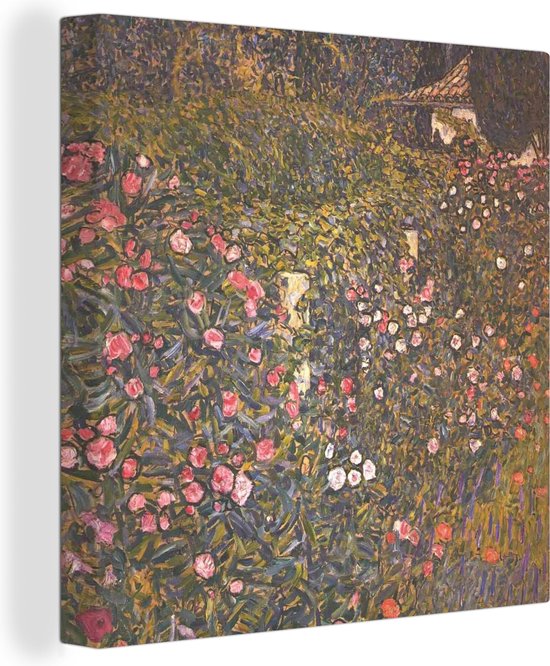 Canvas Schilderij Italiaans tuinbouwlandschap - Gustav Klimt - 50x50 cm - Wanddecoratie
