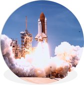 Décollage d'une navette spatiale Assiette en plastique cercle mural ⌀ 150 cm XXL / Groot format!
