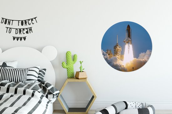 Un lancement du Space Shuttle Wall cercle aluminium ⌀ 60 cm - tirage photo sur cercle mural / cercle vivant / cercle jardin (décoration murale)