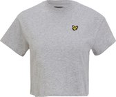 Lyle & Scott Cropped T-shirt Tops & T-shirts Dames - Shirt - Lichtgrijs - Maat M