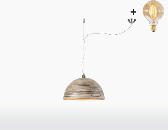 Hanglamp – HALONG – Bamboe – Naturel - Met LED-lamp