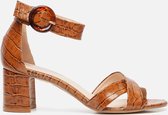 Sandalen met hak cognac - Maat 39