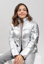 DEELUXE Korte zilveren puffer coatODILE Sliver