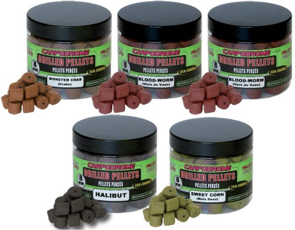 Fun Fishing Carpodrome Drilled Pellets 8mm 80g - Smaak : Garlic
