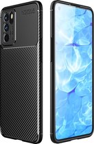 OPPO Reno 6 5G Hoesje - Mobigear - Racing Serie - TPU Backcover - Zwart - Hoesje Geschikt Voor OPPO Reno 6 5G