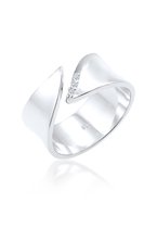 Elli Women's Bagues dames bague wrap diamant (0,045 ct.) en argent sterling 925