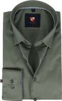 Suitable - Overhemd 227-7 Groen - 41 - Heren - Slim-fit