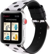 Mobigear Dotted Bandje Geschikt voor Apple Watch SE (40mm) - Zwart / Wit