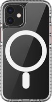 Apple iPhone 12 Hoesje - Mobigear - MagSafe Serie - Hard Kunststof Backcover - Clear / Red - Hoesje Geschikt Voor Apple iPhone 12