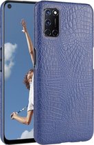 Mobigear Croco Telefoonhoesje geschikt voor OPPO A52 Hardcase Backcover Hoesje - Blauw