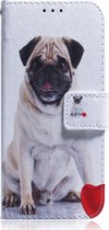 Apple iPhone 12 Hoesje - Mobigear - Design Serie - Kunstlederen Bookcase - Dog - Hoesje Geschikt Voor Apple iPhone 12