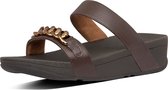 FitFlop™ Lottie chain slides pu Chocolate Brown - Maat 37