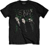 Green Day - Green Lean Heren T-shirt - S - Zwart