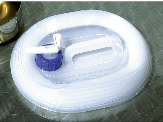 1x Opvouwbare watercontainer met tapkraan - 5 liter - jerrycans / watertanks / watercontainers met kraan / tap - kampeerartikelen van Benson — afbeelding 3