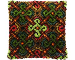 Pako Smyrna knoop kussen borduurpakket - symmetrische figuren - geprint stramien - 013.330 - DIY kit