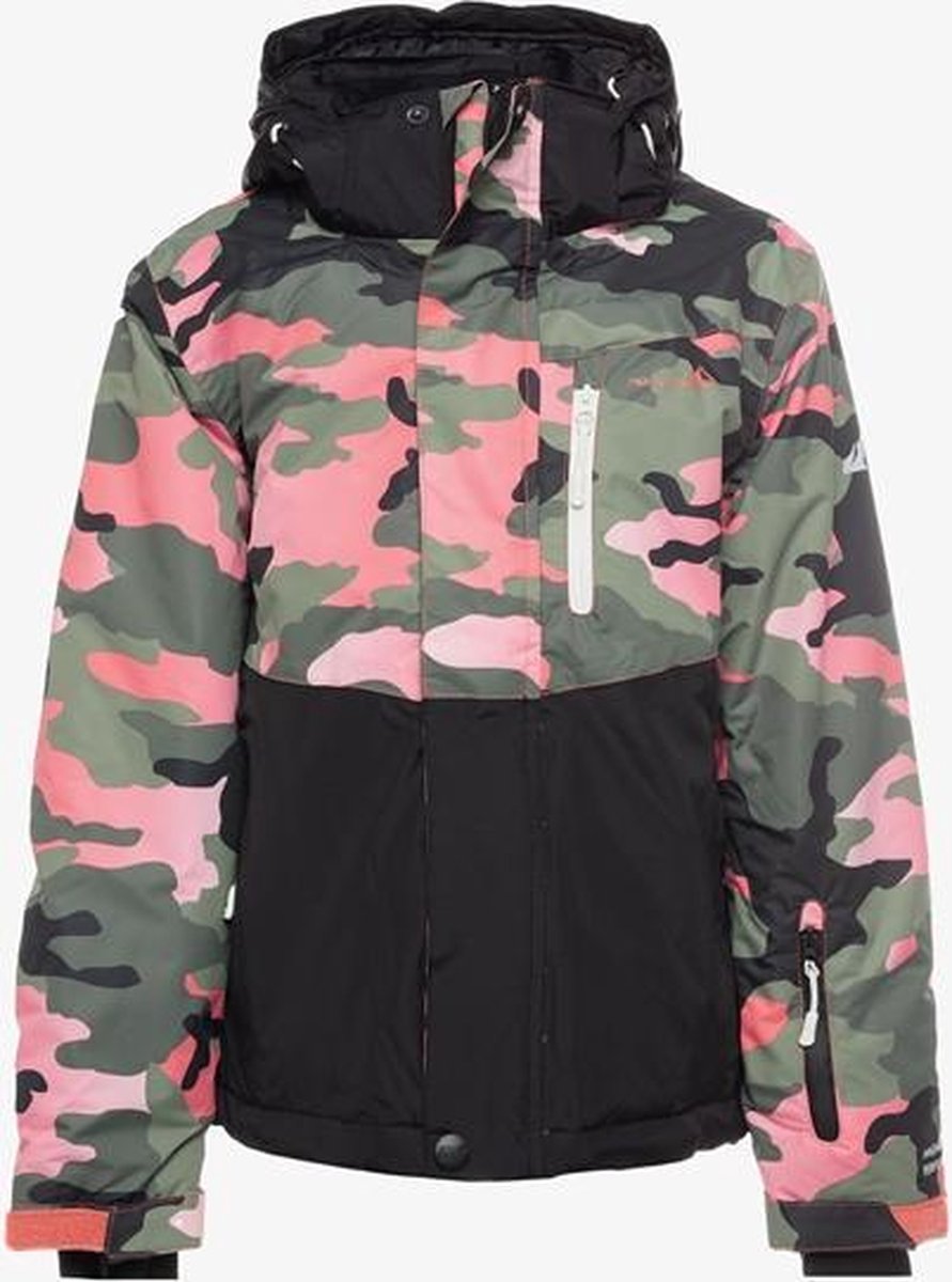 Mountain Peak kinder ski-jas met camouflage print - Zwart - Maat 164/170 |  bol