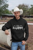 The Dogfather Hoodie, Hoodies Voor Hondenvaders, Uniek Cadeau Voor Hondenvaders, Schattige Hond Papa Cadeau, Unisex Hooded Sweatshirt, D004-020B, XL, Zwart