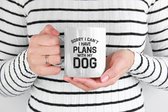 Sorry I Can't I Have Plans With My Dog Keramische Mok, Grappige Koffie Mok Voor Hondenliefhebbers, Uniek Cadeau Voor Hondenbezitters, D015-060W, 11oz,