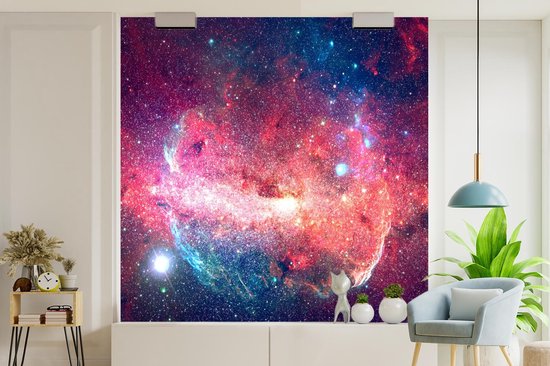 Papier Peint - Papier peint photo Etoiles - Oranje - Univers - Largeur 240 cm x Hauteur 240 cm