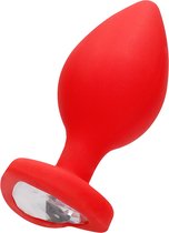 Diamond Heart Butt Plug - Extra Large - Red - Butt Plugs & Anal Dildos