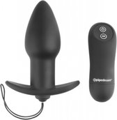 Remote Control Silicone Plug - Black - Butt Plugs & Anal Dildos